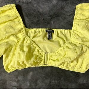(CLEARANCE) Bright Green Yellow Crop Top